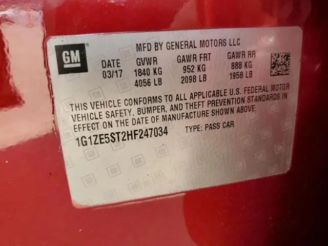 2017 CHEVROLET MALIBU LT  