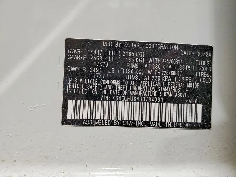 2024 SUBARU CROSSTREK WILDERNESS  