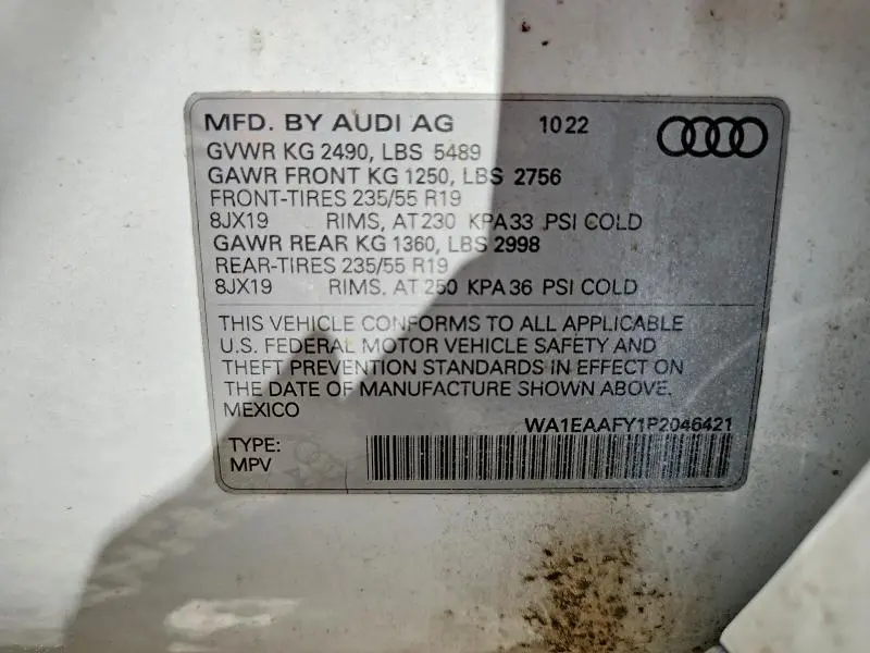2023 AUDI Q5 PREMIUM PLUS 45  