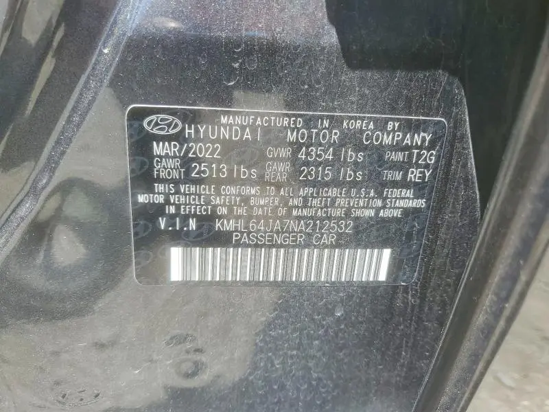 2022 HYUNDAI SONATA SEL  