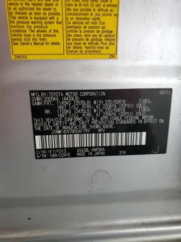 2011 TOYOTA RAV4 SPORT  