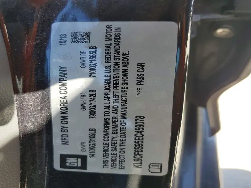 2014 CHEVROLET SPARK 2LT  