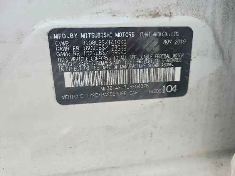 2020 MITSUBISHI MIRAGE G4 SE  