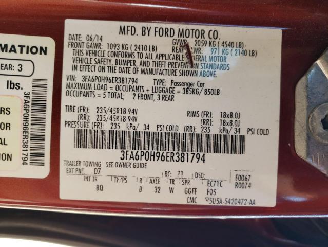 2014 FORD FUSION SE