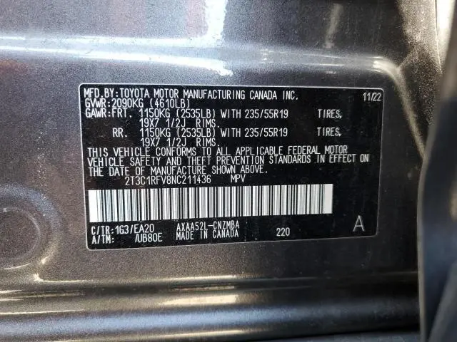2022 TOYOTA RAV4 XLE PREMIUM  