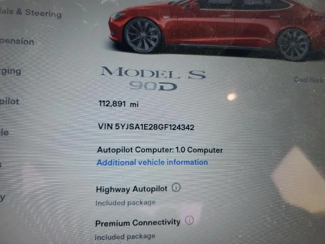 2016 TESLA MODEL S   