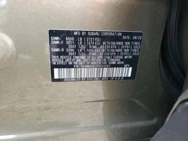 2023 SUBARU ASCENT LIMITED  