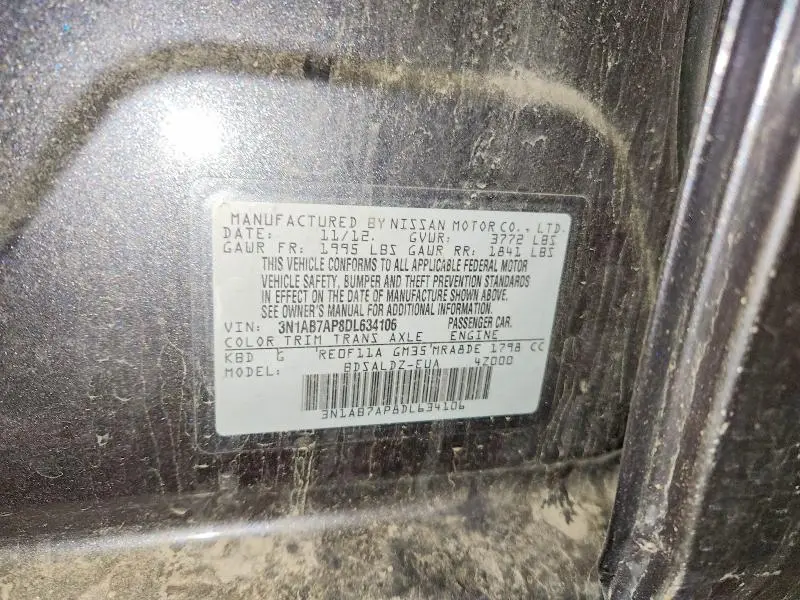 2013 NISSAN SENTRA S  
