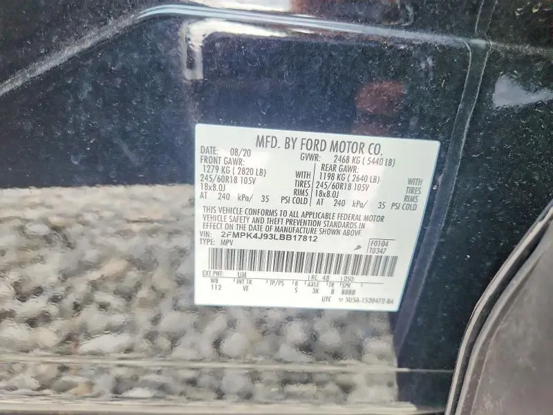 2020 FORD EDGE SEL  