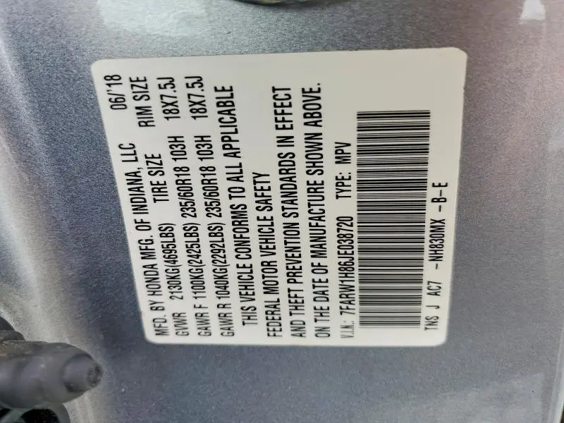 2018 HONDA CR-V EXL  