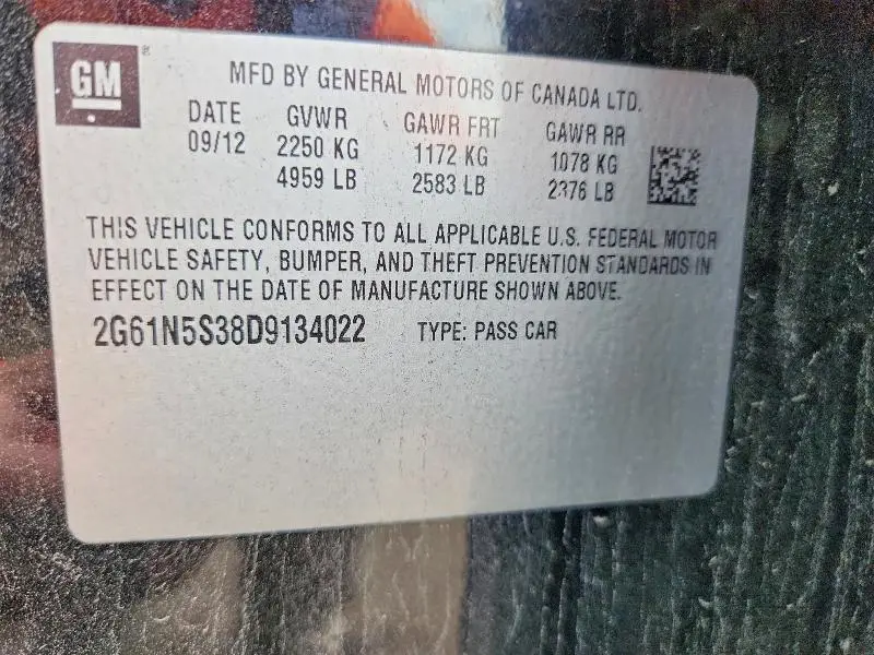2013 CADILLAC XTS   