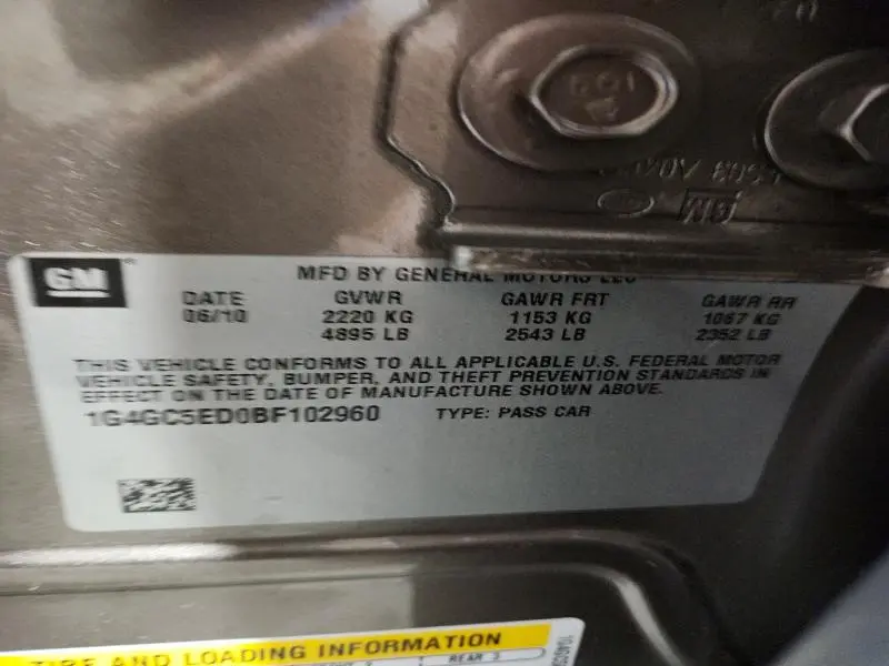 2011 BUICK LACROSSE CXL  
