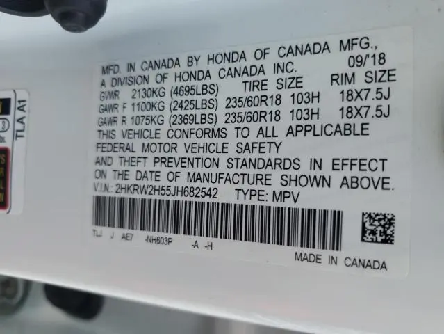 2018 HONDA CR-V EX  
