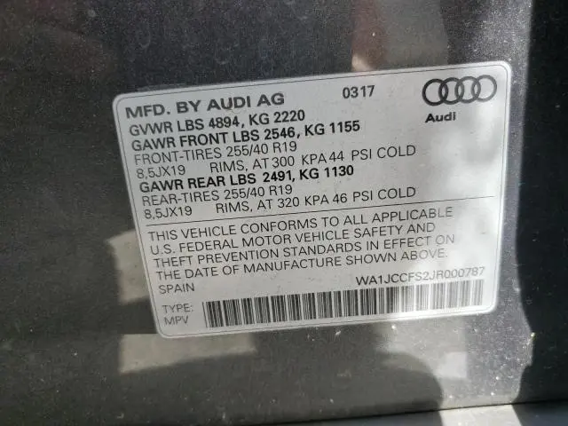 2018 AUDI Q3 PREMIUM PLUS  