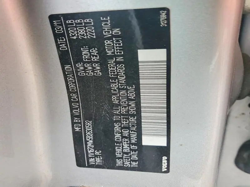 2011 VOLVO V50 T5  