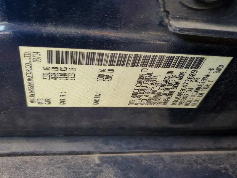 2014 NISSAN MAXIMA 3.5 S  