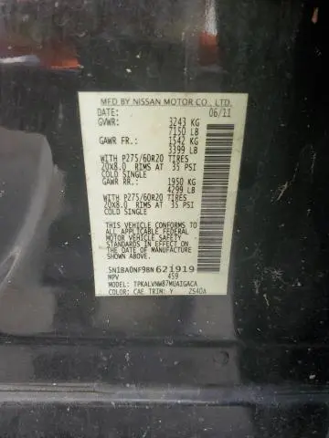 2011 NISSAN ARMADA PLATINUM  