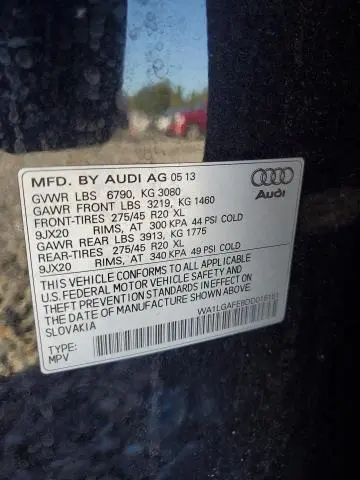 2013 AUDI Q7 PREMIUM PLUS  