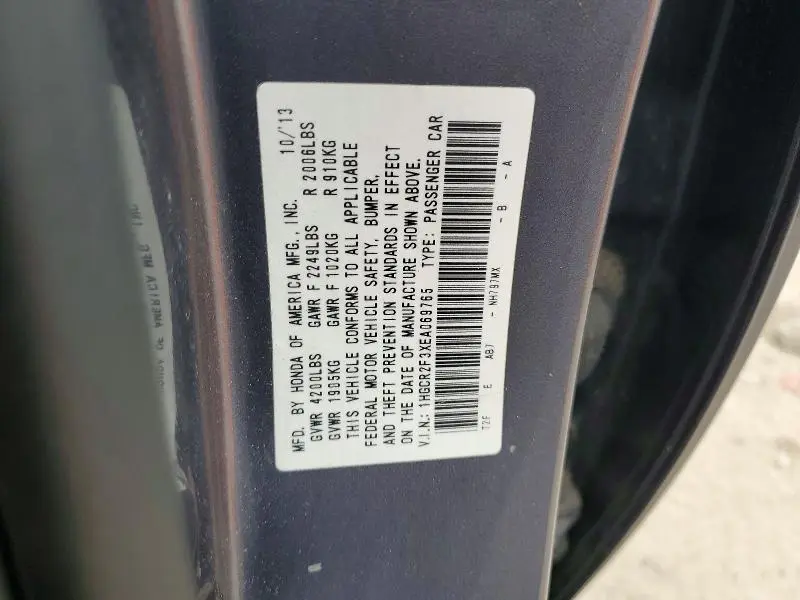 2014 HONDA ACCORD LX  