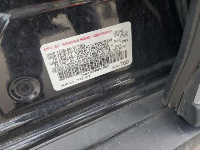 2016 MITSUBISHI OUTLANDER SE  