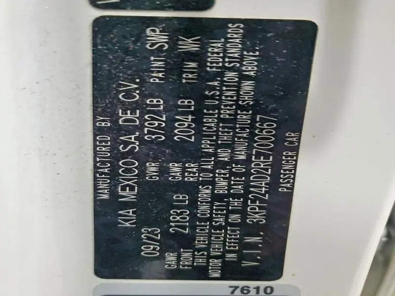 2024 KIA FORTE LX  