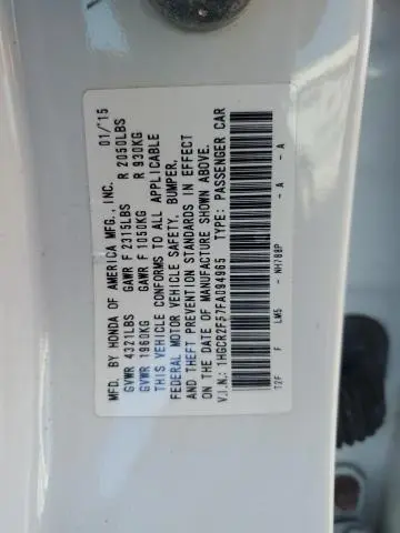 2015 HONDA ACCORD SPORT  