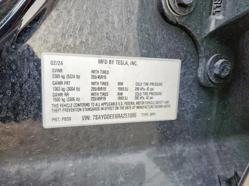 2024 TESLA MODEL Y   