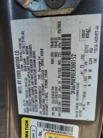 2014 FORD FUSION TITANIUM  