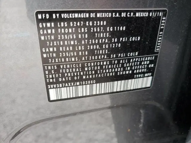 2018 VOLKSWAGEN TIGUAN SE