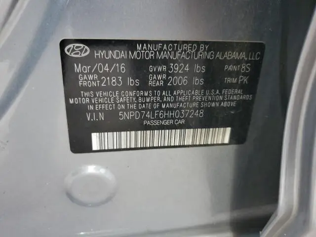 2017 HYUNDAI ELANTRA SE