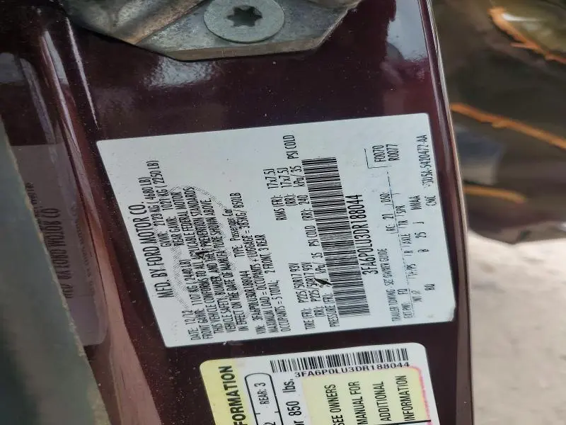2013 FORD FUSION SE HYBRID  
