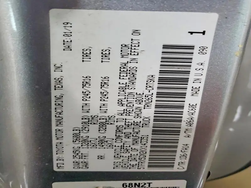 2019 TOYOTA TACOMA ACCESS CAB  