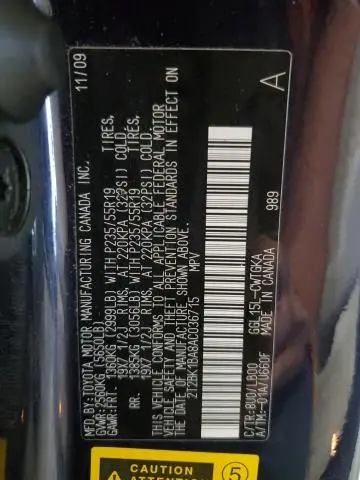 2010 LEXUS RX 350