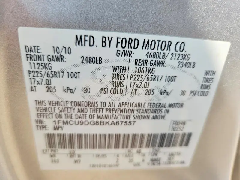 2011 FORD ESCAPE XLT  
