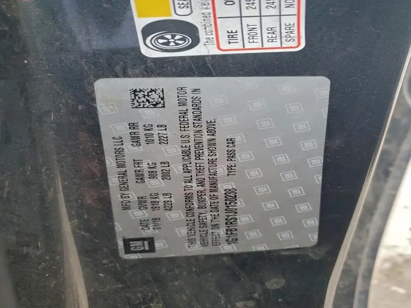 2018 CHEVROLET CAMARO LT  