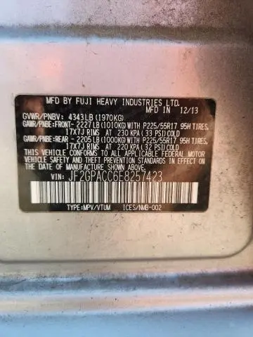 2014 SUBARU XV CROSSTREK 2.0 PREMIUM  