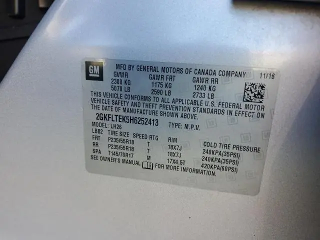 2017 GMC TERRAIN SLE  