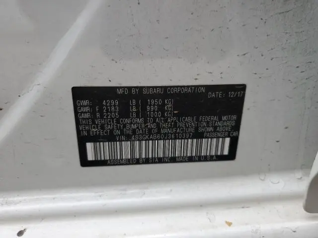 2018 SUBARU IMPREZA PREMIUM  