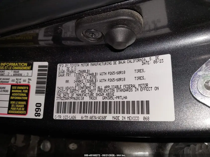 2023 TOYOTA TACOMA LIMITED