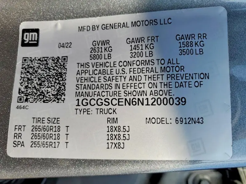 2022 CHEVROLET COLORADO LT  