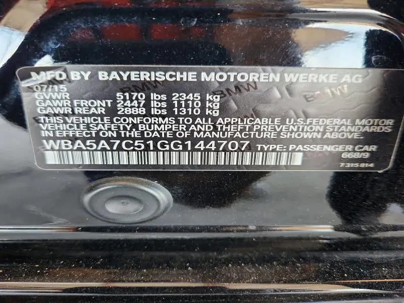 2016 BMW 528 XI  