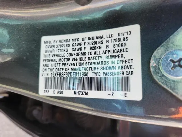2013 HONDA CIVIC EXL  