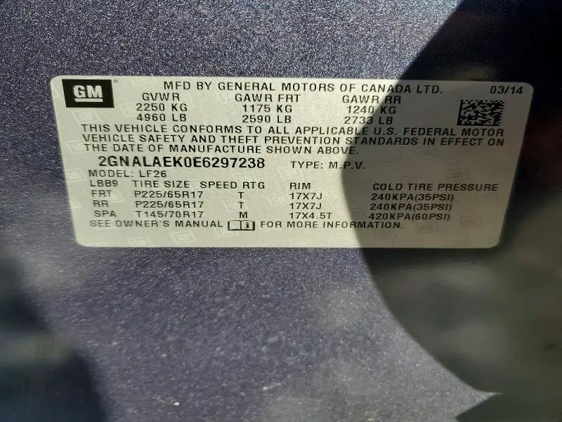 2014 CHEVROLET EQUINOX LS  