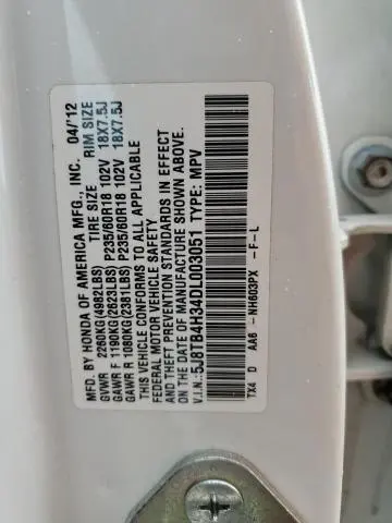 2013 ACURA RDX
