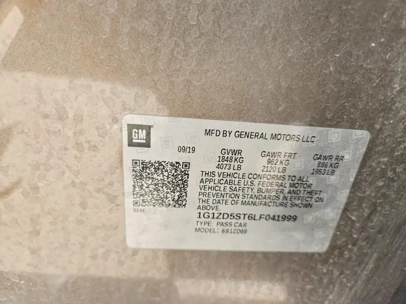 2020 CHEVROLET MALIBU LT  