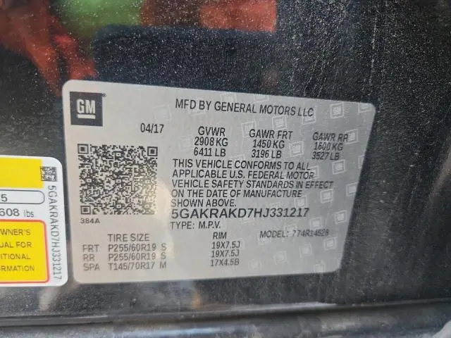 2017 BUICK ENCLAVE
