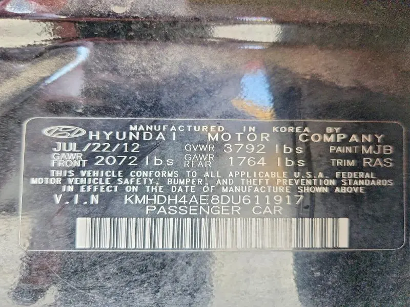 2013 HYUNDAI ELANTRA GLS  