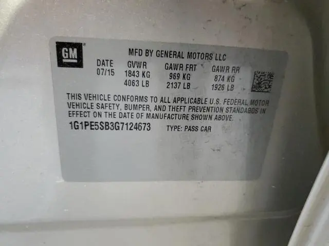 2016 CHEVROLET CRUZE LIMITED LT