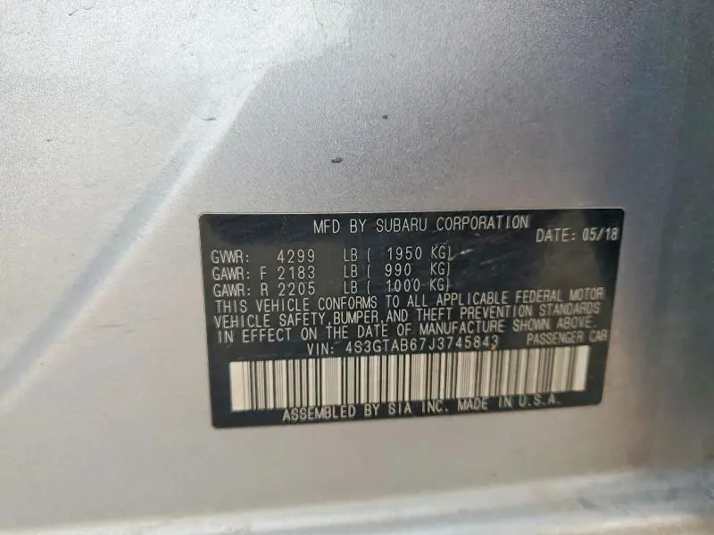 2018 SUBARU IMPREZA PREMIUM  