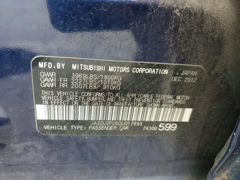 2013 MITSUBISHI LANCER ES/ES SPORT  